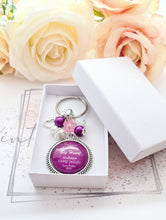 Load image into Gallery viewer, Personalised Teacher Key Ring Charm 'It takes a Big Heart to teach little minds'