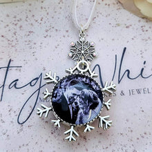 Load image into Gallery viewer, First Christmas as Married Couple Mr & Mrs Snowflake Photo Personalised Christmas Bauble Double Sided Decoration Ornament Snow Flake 2024