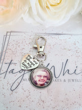 Load image into Gallery viewer, Buttonhole Clip Memorial Photo Charm