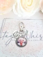 Load image into Gallery viewer, Buttonhole Clip Memorial Photo Charm