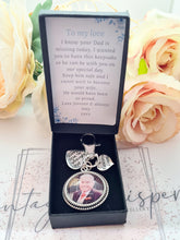 Load image into Gallery viewer, Large Buttonhole Clip Memorial Photo Charm