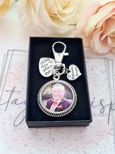 Load image into Gallery viewer, Large Buttonhole Clip Memorial Photo Charm