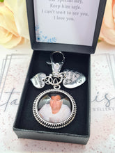 Load image into Gallery viewer, Large Buttonhole Clip Memorial Photo Charm