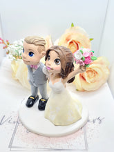 Load image into Gallery viewer, Personalised Clay Figures Wedding Cake Topper
