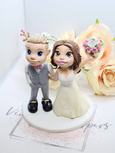 Load image into Gallery viewer, Personalised Clay Figures Wedding Cake Topper