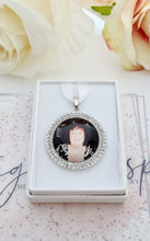 Load image into Gallery viewer, Round Rhinestone Memorial Bouquet Charm