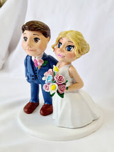 Load image into Gallery viewer, Personalised Clay Figures Wedding Cake Topper