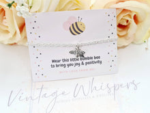 Load image into Gallery viewer, Positivity Bee Charm Necklace for Adult or Child