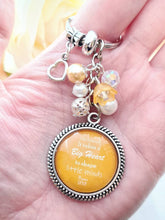 Load image into Gallery viewer, Personalised Teacher Key Ring Charm 'It takes a Big Heart to teach little minds'