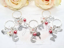 Load image into Gallery viewer, BRIDE Personalised Rhinestone Initial Heart Key Ring Charm