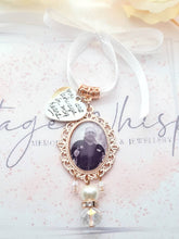 Load image into Gallery viewer, Rose Gold Filigree Frame Photo Bouquet Charm