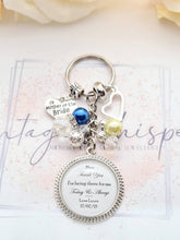 Load image into Gallery viewer, Personalised Mum Thank You Key Ring Mother of the Bride Mother of the Groom