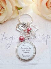 Load image into Gallery viewer, Personalised Mum Thank You Key Ring Mother of the Bride Mother of the Groom