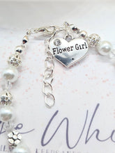 Load image into Gallery viewer, Personalised Flower Girl or Young Bridesmaid Name Beaded Adjustable Bracelet