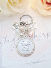Load image into Gallery viewer, Personalised Mum Thank You Key Ring Mother of the Bride Mother of the Groom