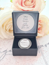 Load image into Gallery viewer, 'Dad The First Man I Ever Loved' Pin in gift box for the Father of the Bride