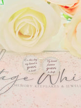 Load image into Gallery viewer, 'On This Day' Personalised Grooms Lace Edge Cuff Links in Gift Box