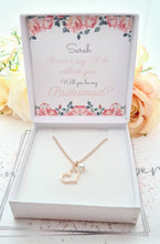 Load image into Gallery viewer, Bridesmaid Proposal Rose Gold Heart Charm Bracelet