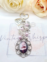 Load image into Gallery viewer, Lace Edge Bouquet Charm with Beaded Cluster