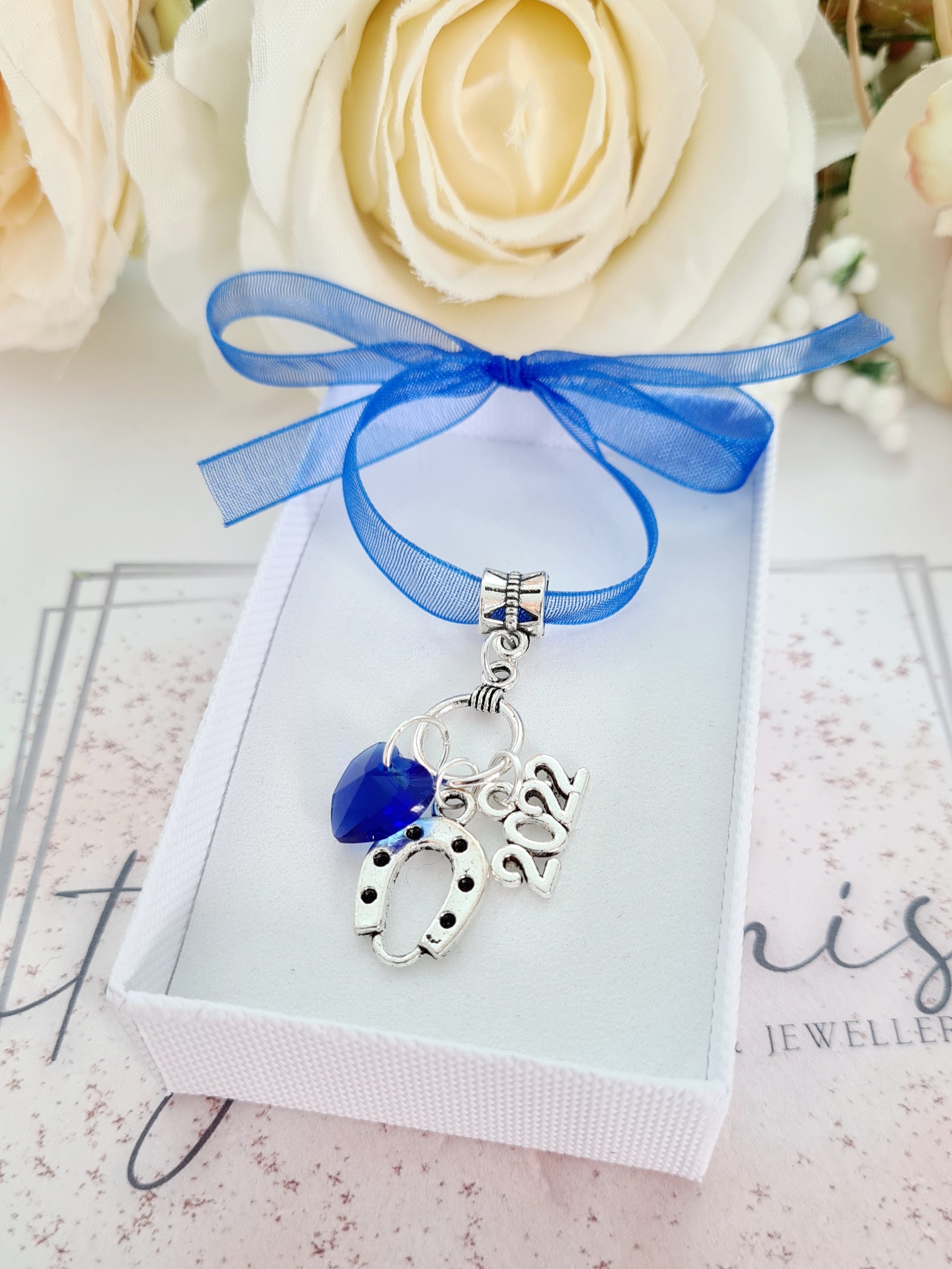 Something Blue Bouquet Charm With Picture - UK