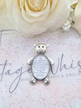 Load image into Gallery viewer, Page Boy or Ring Bearer Personalised Teddy Bear Pin
