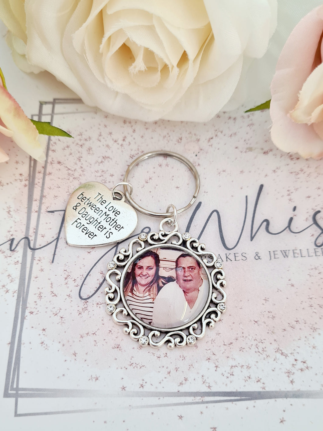 Mum Daughter Photo Key Ring or Bouquet Charm